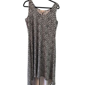 🇨🇦 Divine Logic Black & White Polka Dot Sleeveless  Hi-Lo Dress Size XL